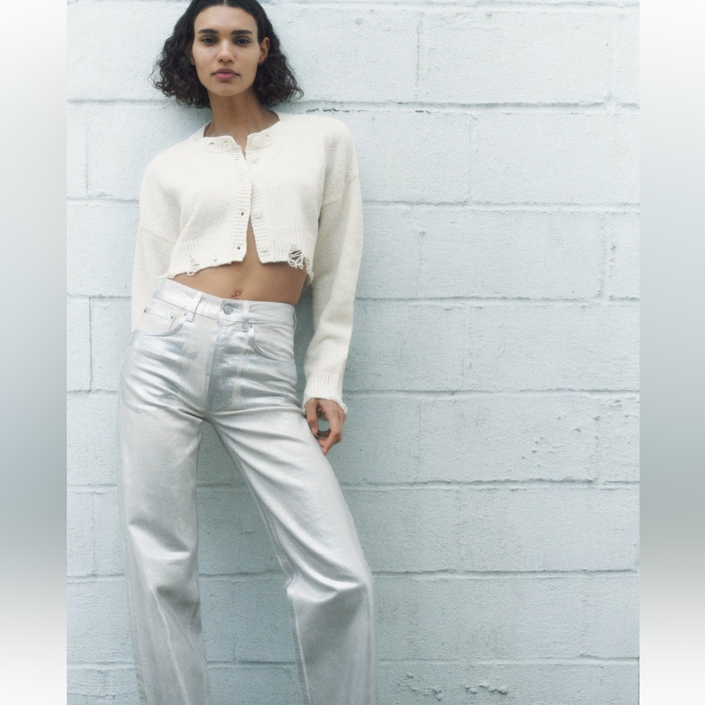 ZARA BOY JEANS IN SILVER
